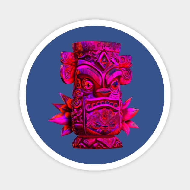 Special PINK Tiki! Magnet by swimmingly